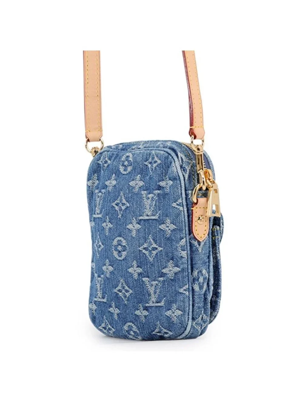 Louis Vuitton Shoulder Bag Monogram Denim LV Remix Pochette Fairfax